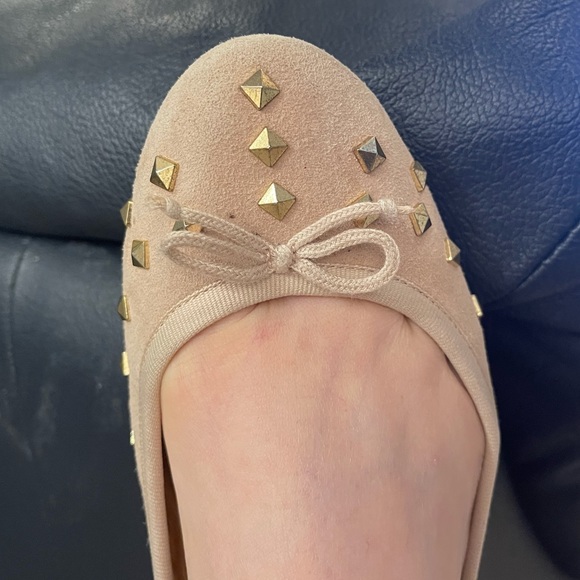 J Crew studded ballet flats tan suede size 8 - Picture 3 of 10